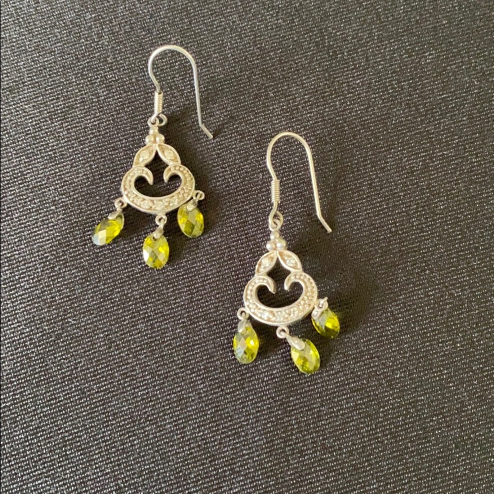 Silver chandelier earrings
